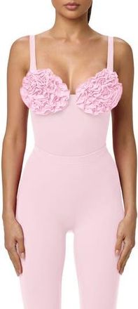 Naked Wardrobe Rosette Bust Bodysuit in Cotton Candy at Nordstrom Rack, Size Large