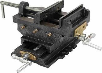 vidaXL Tornillo De Banco Manual Carro Transversal 150 Mm Vidaxl