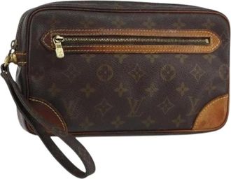 Louis Vuitton Pre-owned Clutches, female, Brown, Size: ONE SIZE Pre-owned Vintage Leather Clutch