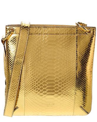 Michael Kors Tate Small Python-Embossed Leather Crossbody Tote