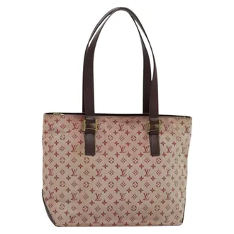 Louis Vuitton Cabas Piano Monogram Canvas Red Canvas Bag (Pre-Owned)