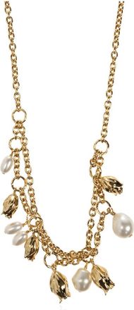 Chlo&eacute; Tulip Necklace - Dames - Kettingen - Geel - ONE Size - Leer - Accessoires