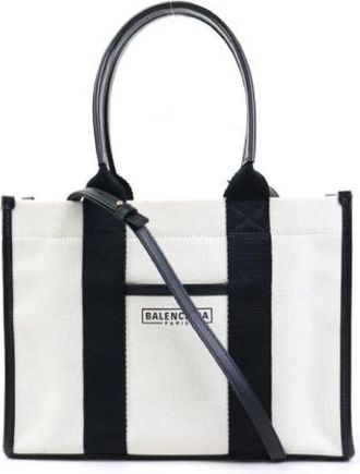 Balenciaga Pre-owned Canvas balenciaga-bags - Dames - Vintage Shopper - Wit - ONE Size - Leer - Vintage