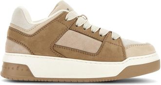 Hogan H667 lace-up leather sneakers - women - Leather - 38.5 - Neutrals