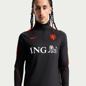 Nike Netherlands Strike Nike Mens Dri-FIT Soccer Drill Top in Black | IB5002-010