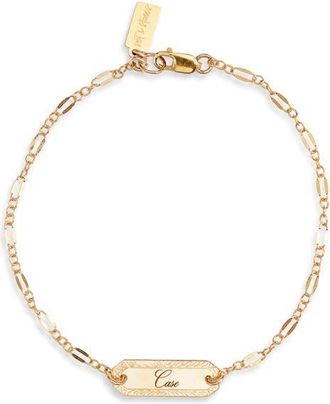 Set & Stones Cora Personalized Chain Bracelet in Gold at Nordstrom