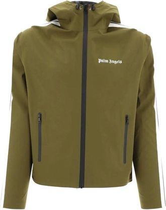 Palm Angels Bicolor Polyethylene Full-Length Jacket - Heren - Zomerjassen - Groen - S - Jassen