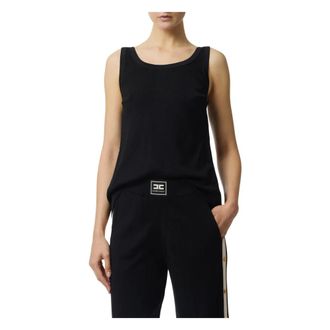 Elisabetta Franchi Dames, Tops, Zwart, Maat: M Viscose