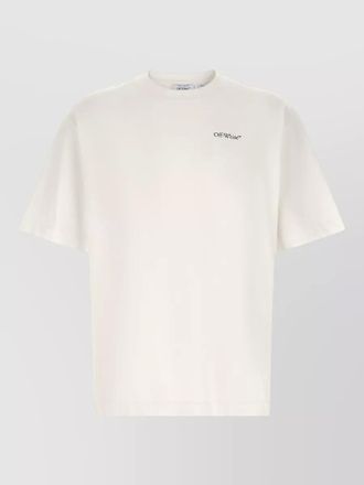 Off-white cotton logo-print crew-neck short-sleeve t-shirt