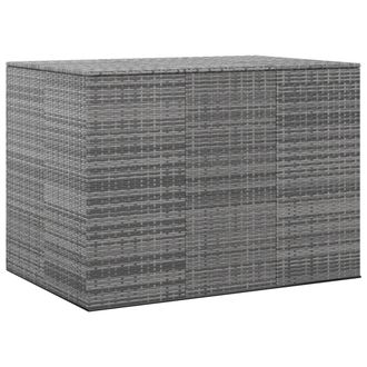 Berkfield Home Garden Cushion Box PE Rattan 145x100x103 cm Grey | Size: 145 x 100 x 103 cm