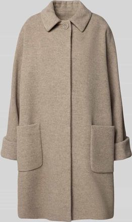 Cinzia Rocca Wollmantel aus Woll-Kaschmir-Mix in Sand Melange, Größe 36