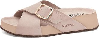 Mephisto Berrie Womens Sandals Light Sand : EU 40 (US Womens 10) B - Medium, Leather