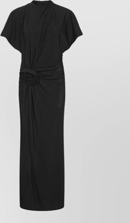 Rotate draped open back maxi dress