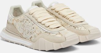 Dolce & Gabbana Runner suede-trimmed lace sneakers