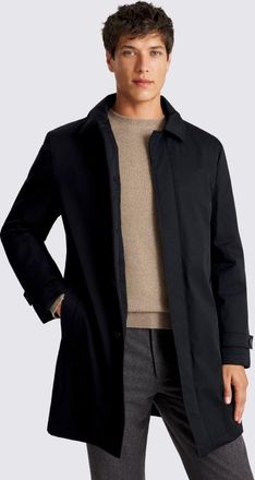 Moss Black Wadded Raincoat