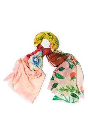 Saachi Spring Print Scarf in Light Pink Multi at Nordstrom Rack