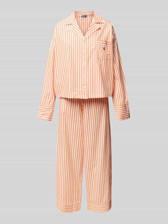 Polo Ralph Lauren Pyjama mit Logo-Stitching in Orange, Gr&ouml;&szlig;e M