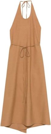BASERANGE Apron Dress - Dames - Casual kleedjes - Bruin - XL - Kleedjes