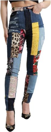 Dolce & Gabbana Skinny Jeans - Dames - Skinny Jeans - Veelkleurig - XS - Katoen - Jeans