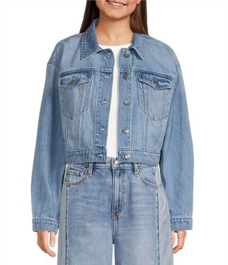 Daze Del Mar Cropped Denim Jacket In Pulse