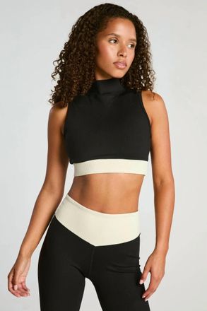 YEAR OF OURS Ribbed Contrast Bodhi Bra In Black/cream