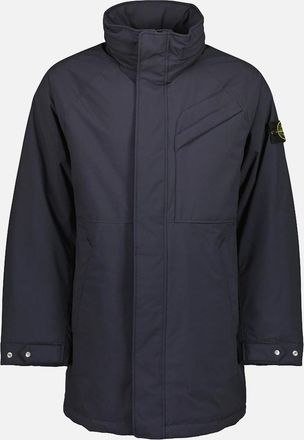 Stone Island Mens Padded Soft Shell-R_E DYE Long Jacket - Blue - Size: 42/Regular
