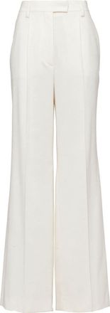 Prada cashmere tailored trousers - women - Cashmere - 38 - White