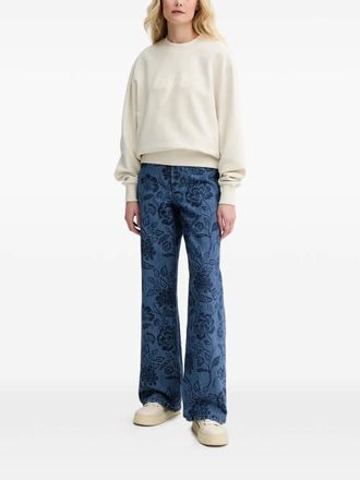 A.P.C. floral-print jeans - Blue