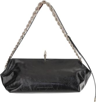 Benedetta Bruzziches Verstelbare leren tas met afneembare ketting - Dames - Schoudertassen - Zwart - ONE Size - Leer - Tassen