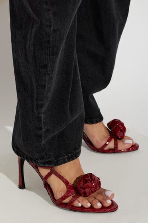 Rotate Heeled Sandals, Womens, Burgundy