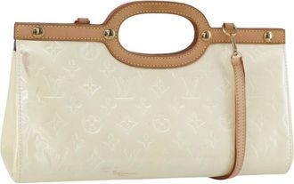 Louis Vuitton Roxbury Drive Handbag Monogram Vernis Beige Patent_Leather Handbag (Pre-Owned)