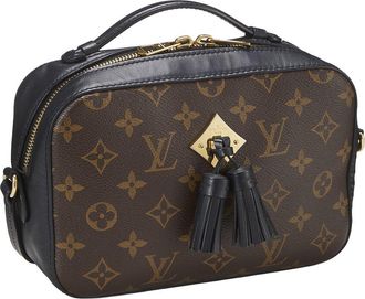 Louis Vuitton Brown Monogram Coated Canvas & Vachetta Leather Saintonge (Authentic Pre-Loved)