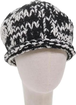 Chanel Pre-owned Wool hats - Dames - Vintage Accessoires - Zwart - ONE Size - Wol - Vintage