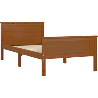 vidaXL Bed Frame without Mattress Honey Brown Solid Wood Pine 100x200cm vidaXL