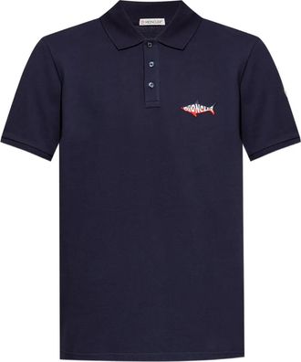 Moncler Polo con logo - Blu