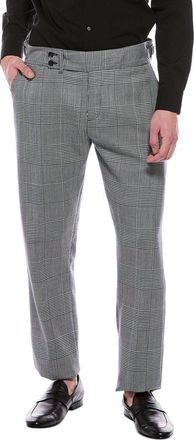 Isaia Houndstooth Wool Trouser