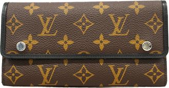Louis Vuitton Black Brown Wallet (Tri-Fold) (Pre-Owned)