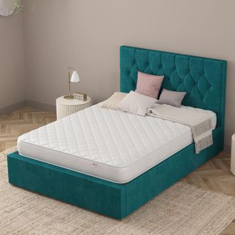 Catherine Lansfield Cloud Embrace Spring Foam Hybrid Mattress in White | Size: Double