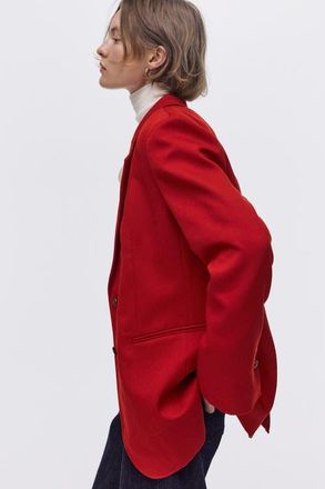 H&M Single-breasted Blazer in Red at Nordstrom, Size X-Small