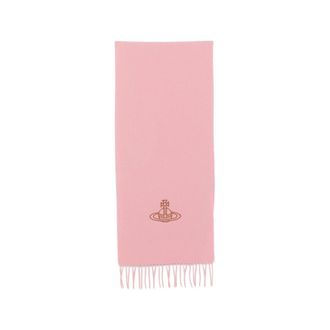 Vivienne Westwood Orb-embroidered Fringed Scarf