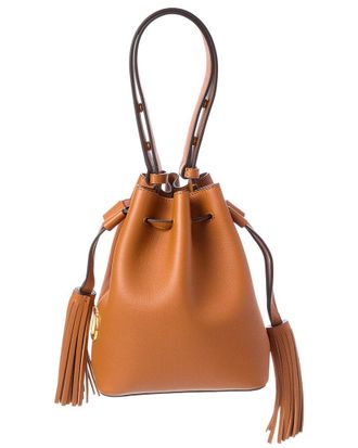 Valentino Vlogo Signature Leather Bucket Bag