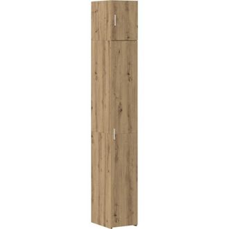 vidaXL Vidaxl - Gabinete de Almacenamiento Slim Roble artisan