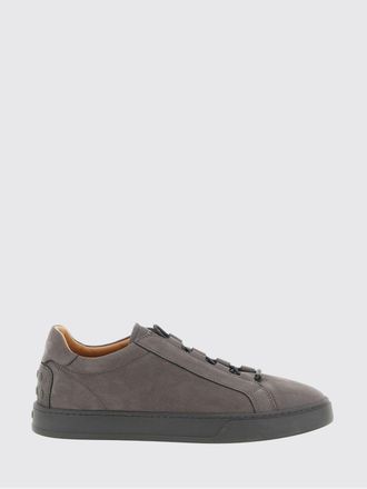 Tod's Suede Leather Slip-On Sneakers with Heel Gommini