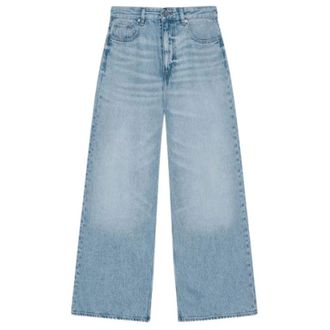 Acne Studios Wide Jeans, female, Blue, W27, 2021F Regular Fit Jeans