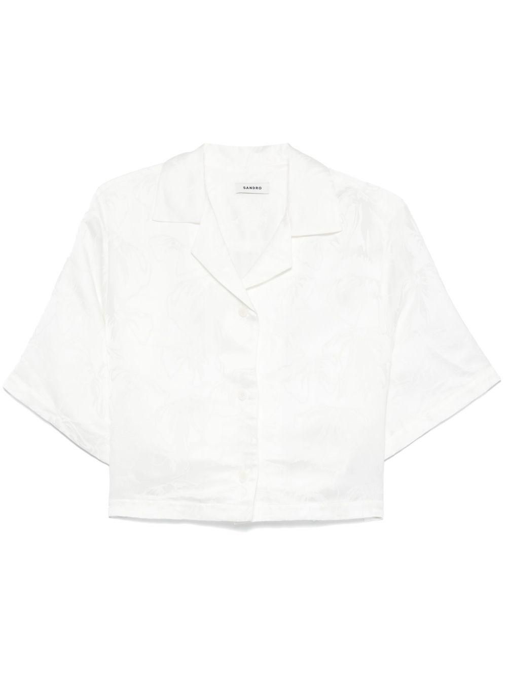 Chemise Imprimée Sandro Chemisier Femme Sandro Chemise Crop à