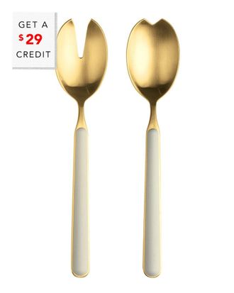 Mepra 2Pc Fantasia Ice Salad Serving Set With $29 Credit