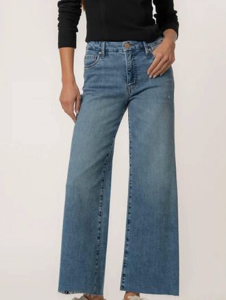 Kut from the Kloth Meg High Rise Wide Leg Jeans In Regent Wash