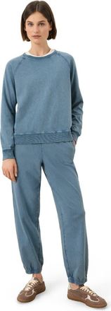 Pact Organic Cotton Weekends Relaxed Raglan Sweatshirt in Washed Wedgewood Blue at Nordstrom, Size Large