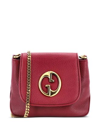 Gucci 1973 Chain Shoulder Bag Leather Small crossbody bag - women - Calf Leather - One Size - Pink