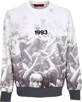 Acupuncture Acupuncture, Hoodies & sweatvesten, Heren, Veelkleurig, XL, Katoen, Lichtgewicht Crewneck Sweatshirt met Kangaroo Zak